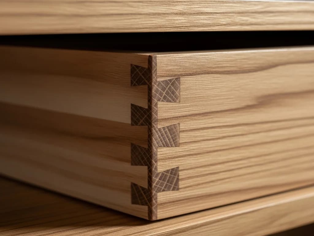 Dovetailed, solid-wood joinery