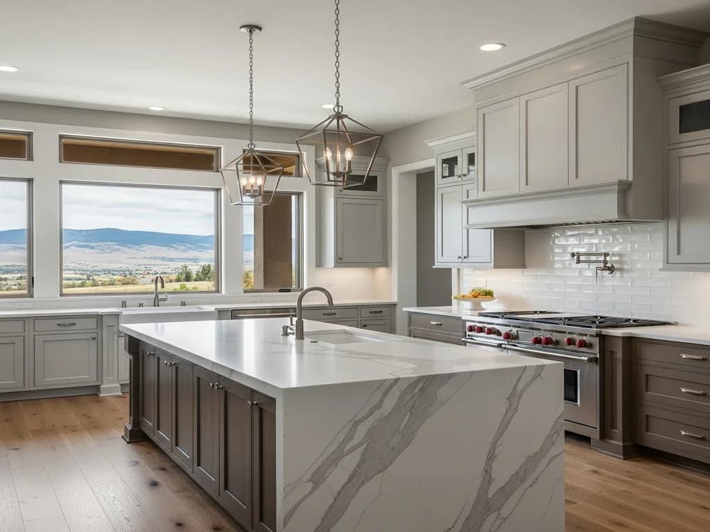 Eagle Estate Kitchen in White Oak — representative custom cabinetry by Alderwood Cabinets