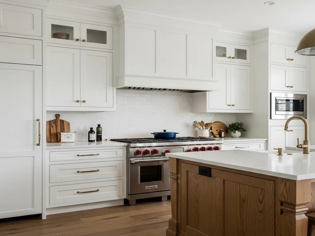 Meridian Transitional Two-Tone Kitchen — representative custom cabinetry by Alderwood Cabinets