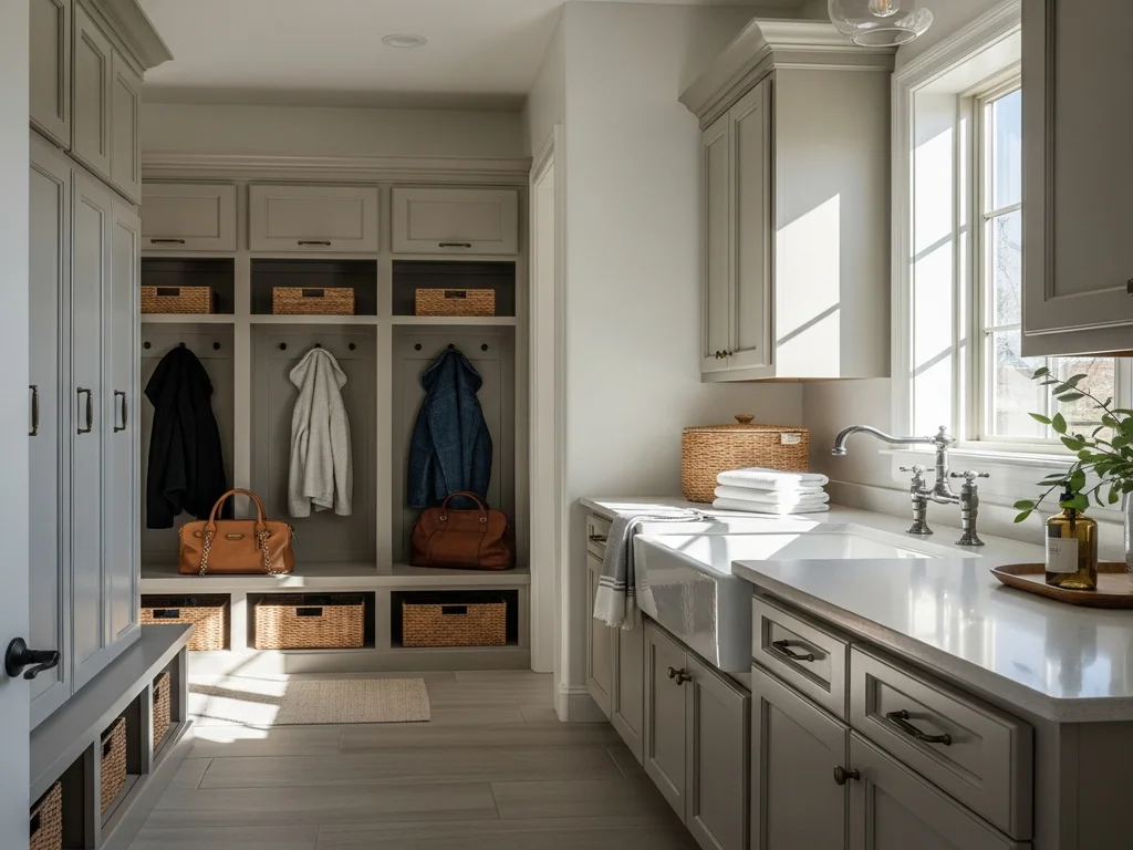 Star Mudroom & Laundry Cabinetry — representative custom cabinetry by Alderwood Cabinets