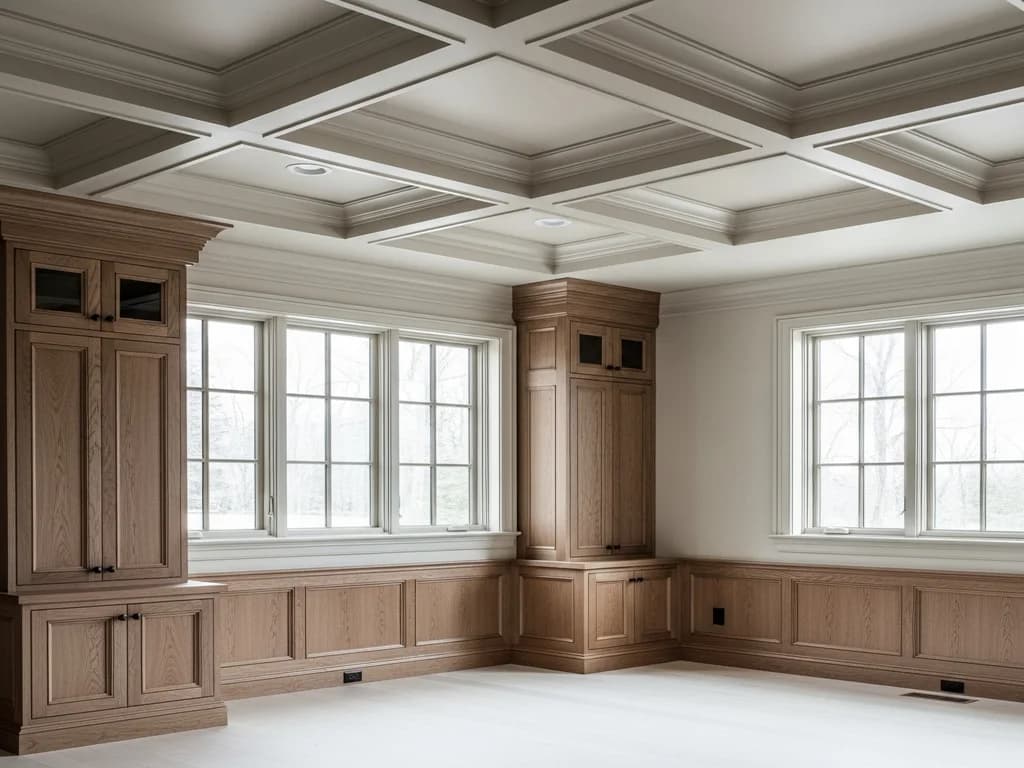 Architectural Millwork designed, built and installed by Alderwood Cabinets in the Treasure Valley, Idaho