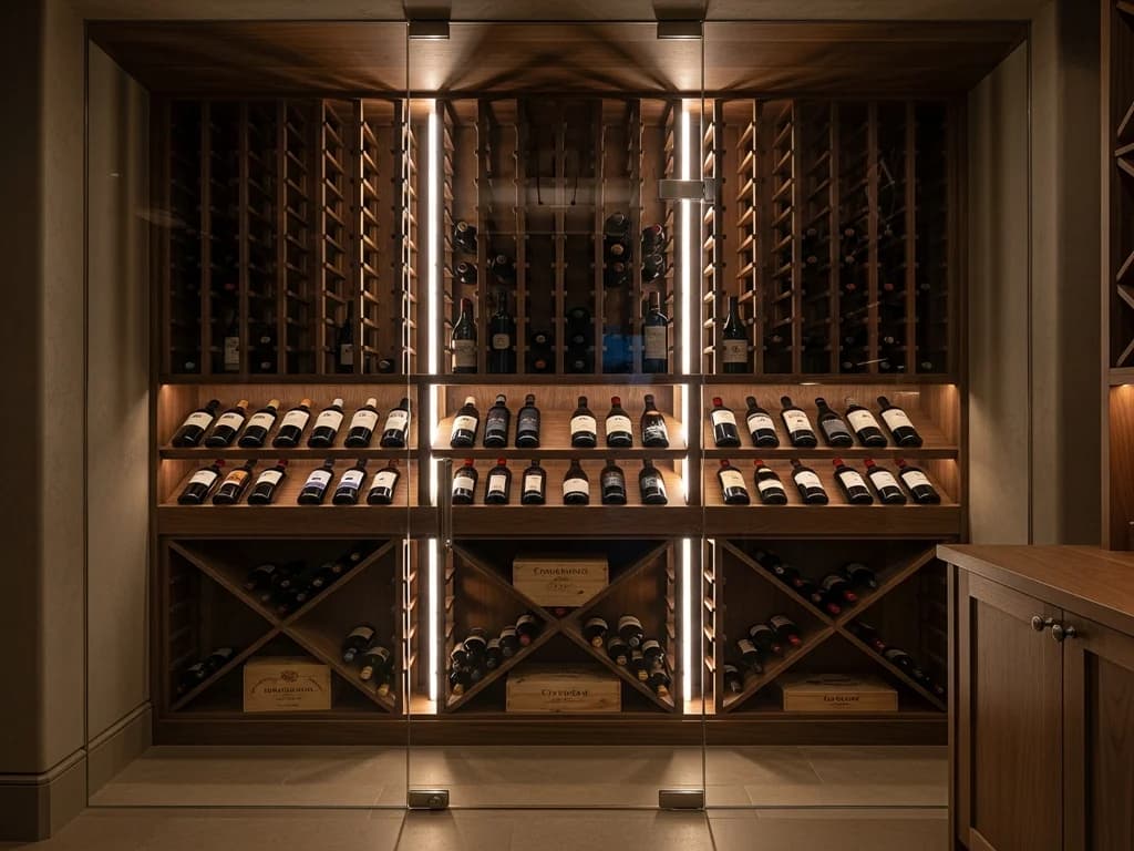 Wine Rooms designed, built and installed by Alderwood Cabinets in the Treasure Valley, Idaho