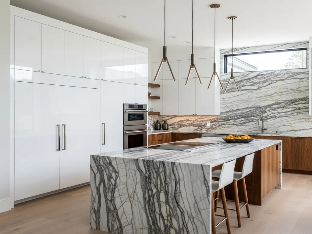 Contemporary Kitchen Cabinets designed, built and installed by Alderwood Cabinets in the Treasure Valley, Idaho