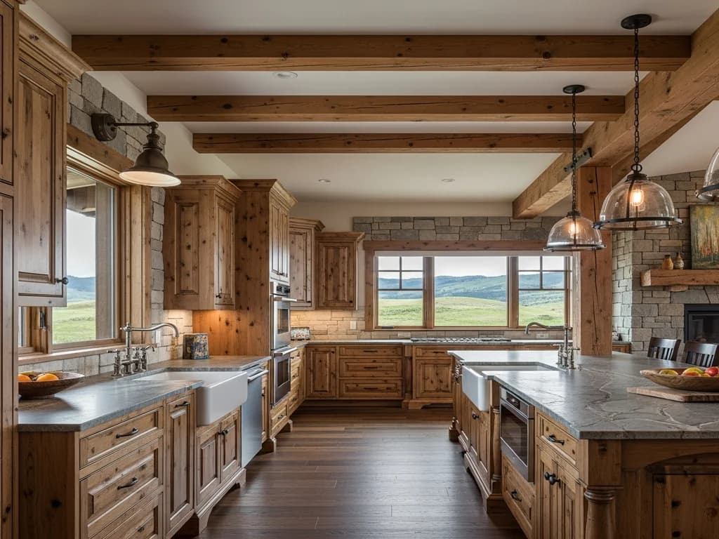 Mountain Modern Kitchen Cabinets designed, built and installed by Alderwood Cabinets in the Treasure Valley, Idaho