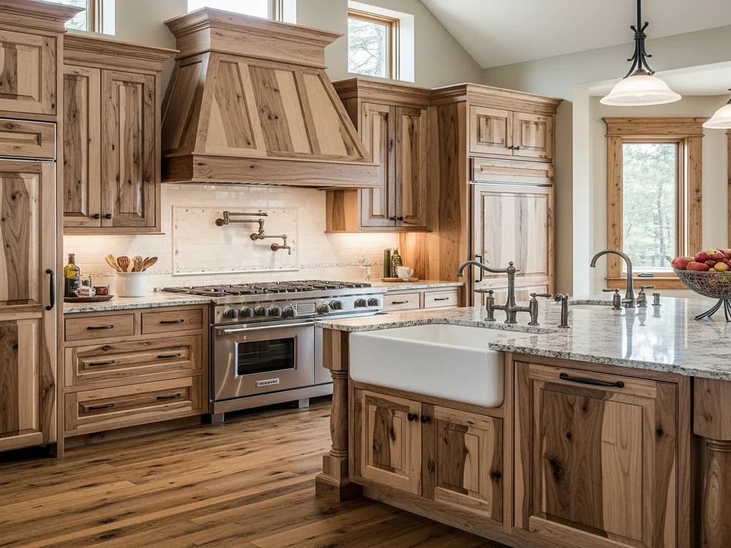 Hickory kitchen cabinets designed, built and installed by Alderwood Cabinets in the Treasure Valley, Idaho